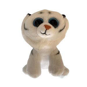 Ty Velvety Tundra White Black Tiger Cub Plush Stuffed Beanie Boos Animal Toy Med